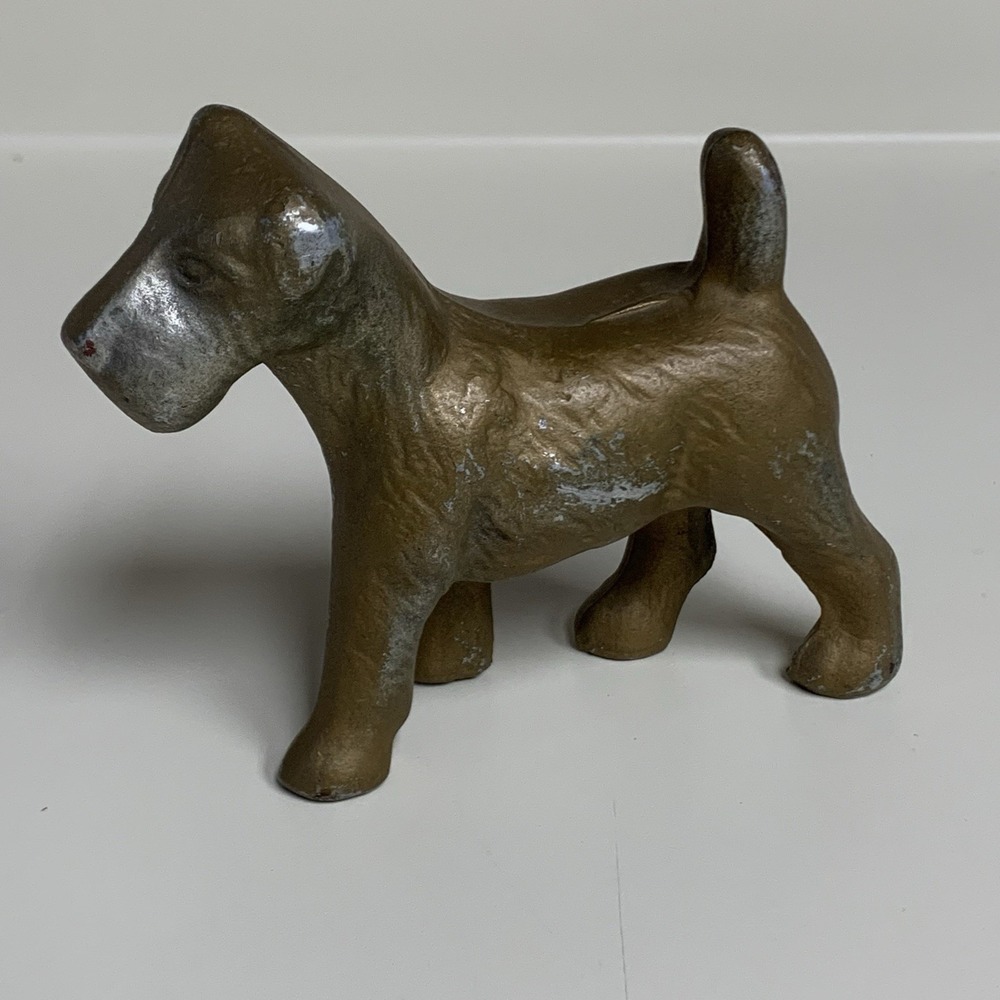 VINTAGE Cast Metal Scottish Terrier Scottie Dog Figurine Paperweight  3 inch